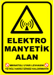 mıknatıslı uyarı levhası elektro manyetik alan
