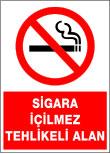 sigara içilmez tehlikeli alan