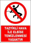 tazyikli hava ile elbise temizlenmesi yasaktır