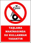 taşlama makinasında su kullanmak yasaktır